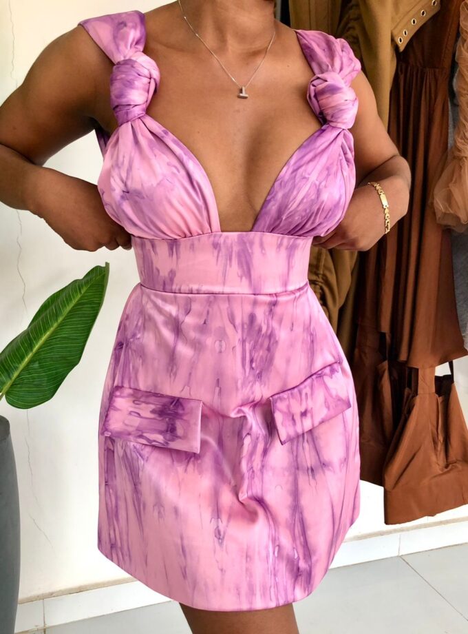 THE KAIA DRESS - Pink Tie Dye