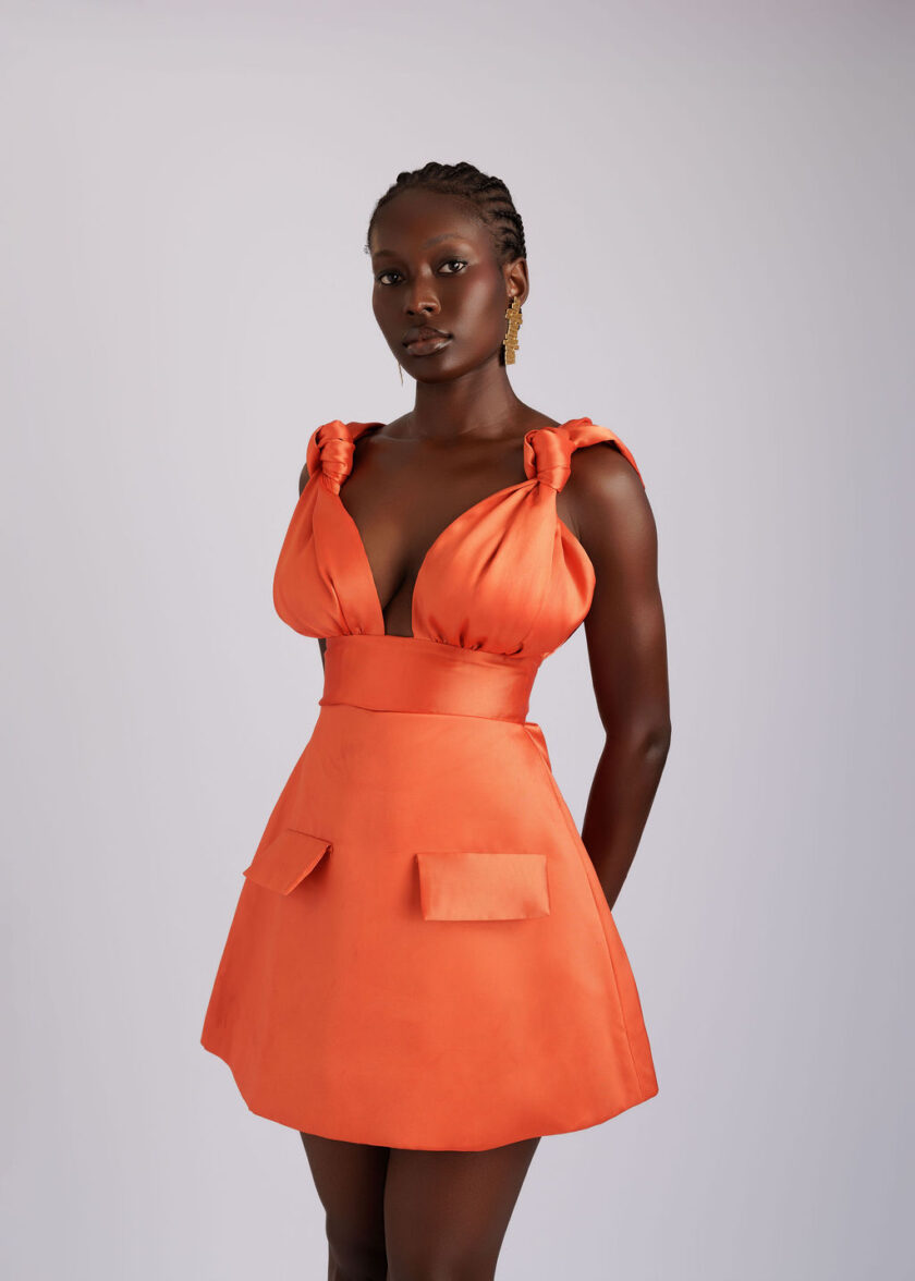 KAIA DRESS - Orange - Image 4