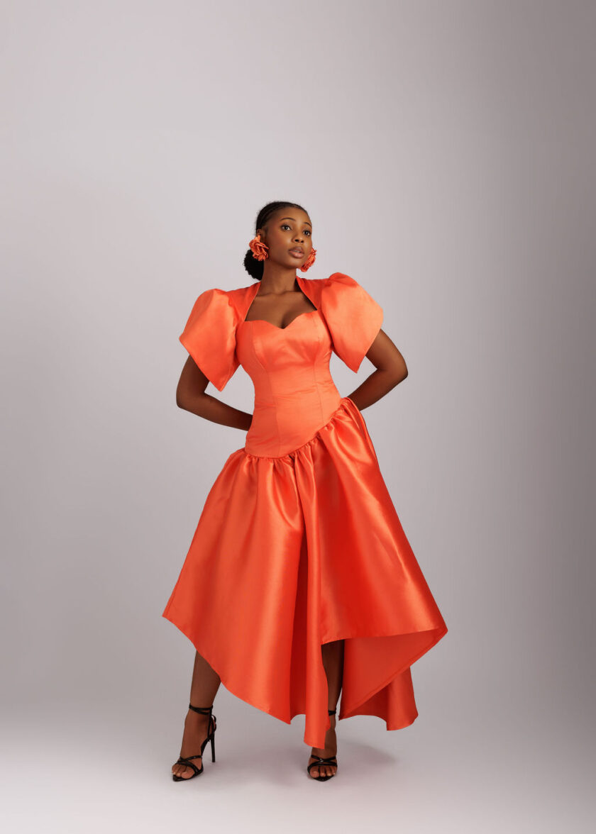 BELLA DRESS - Orange - Image 3