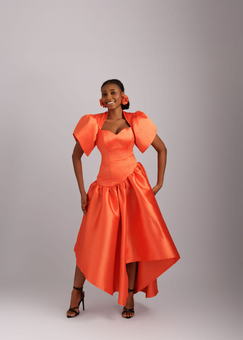 BELLA DRESS - Orange - Image 6