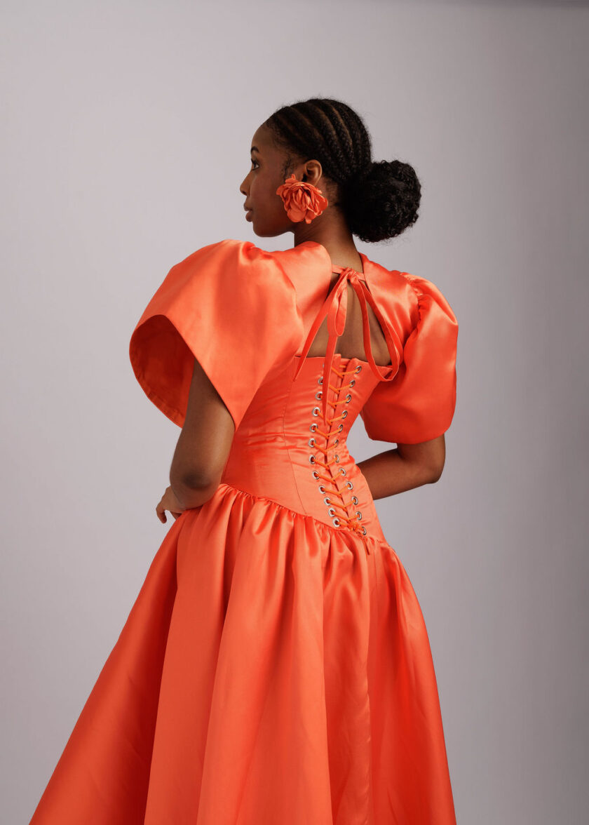 BELLA DRESS - Orange - Image 4
