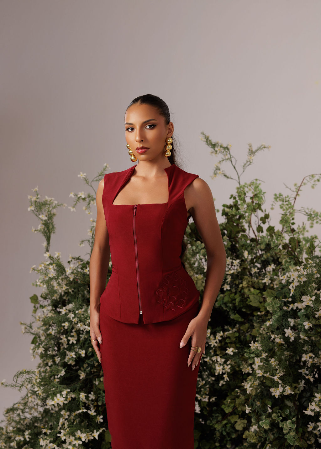 The Audrey Set - Burgundy - Image 13