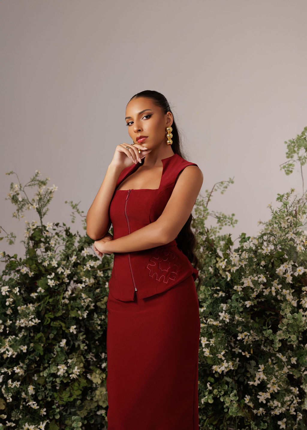 The Audrey Set - Burgundy - Image 12