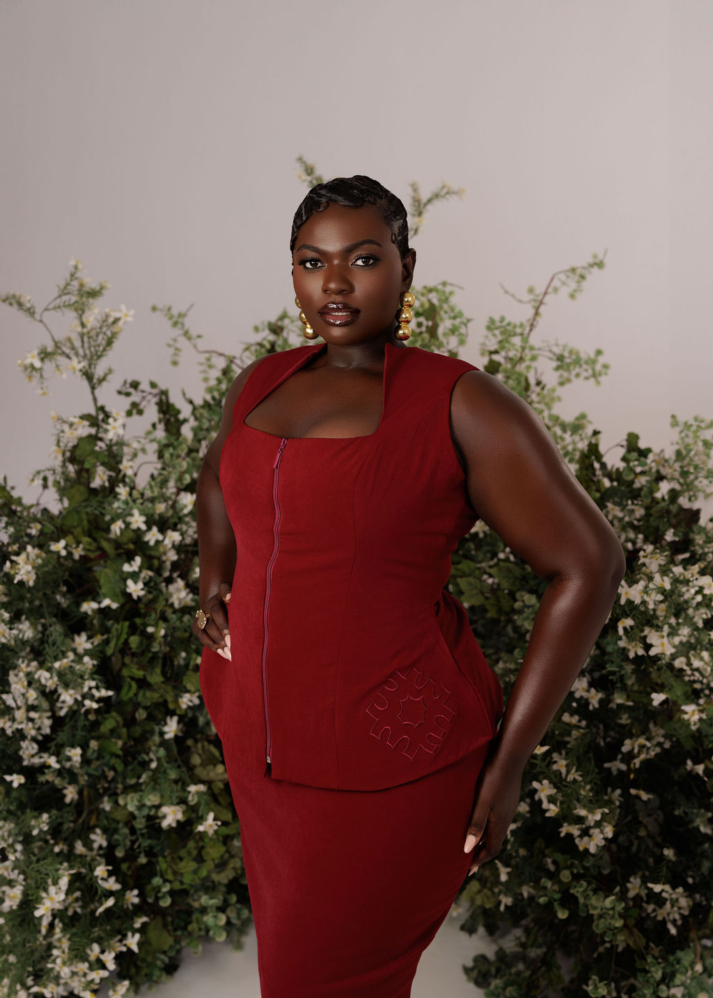 The Audrey Set - Burgundy - Image 3